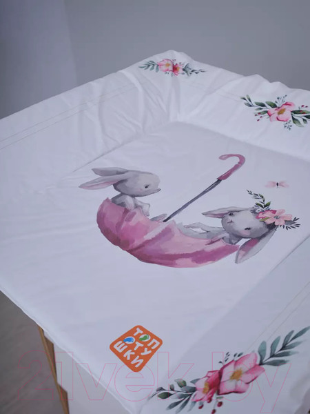 Изображение товара Пеленальный матрас Топотушки Зайка-Акварель New №2 (80x71)