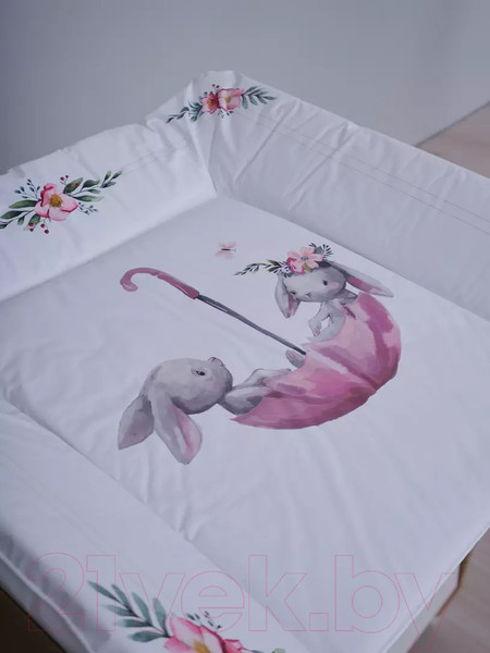 Изображение товара Пеленальный матрас Топотушки Зайка-Акварель New №2 (80x71)