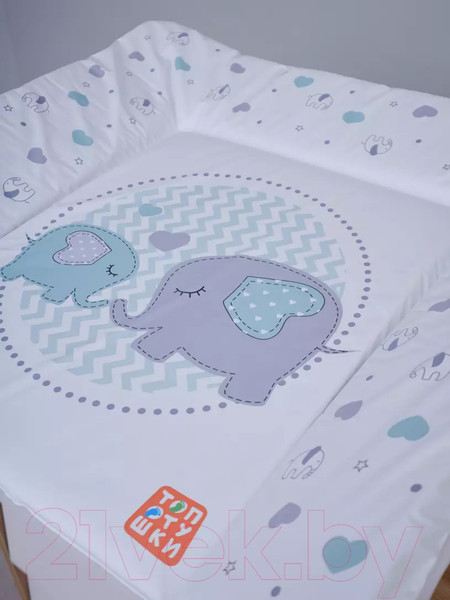 Изображение товара Пеленальный матрас Топотушки Слоники New №2 (80x71)