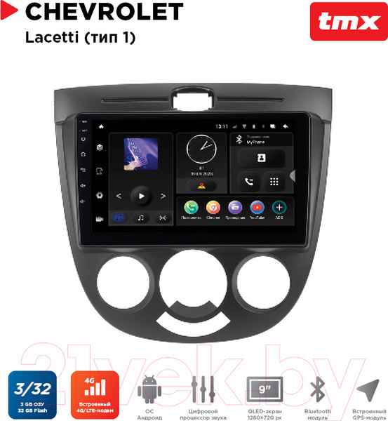 Изображение товара Бездисковая автомагнитола Incar TMX-3609-3