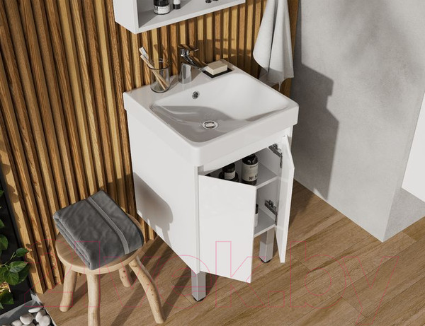 Изображение товара Тумба с умывальником Акватон Сканди Doors 45 1A2787K0SD010 (белый)