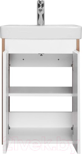 Изображение товара Тумба с умывальником Акватон Сканди Doors 45 1A2787K0SDZ90 (белый/дуб рустикальный)