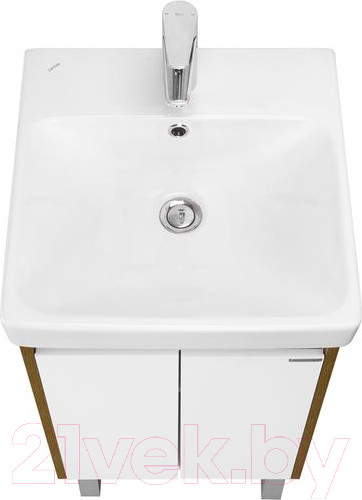 Изображение товара Тумба с умывальником Акватон Сканди Doors 45 1A2787K0SDZ90 (белый/дуб рустикальный)