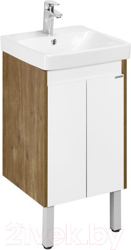 Изображение товара Тумба с умывальником Акватон Сканди Doors 45 1A2787K0SDZ90 (белый/дуб рустикальный)