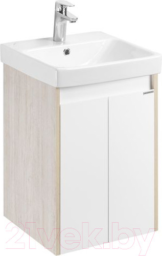 Изображение товара Тумба под умывальник Акватон Сканди Doors 45 / 1A278701SDB20 (белый/дуб верона)