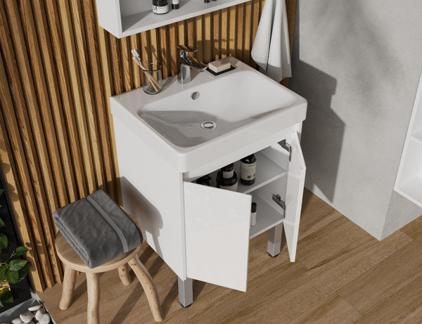 Изображение товара Тумба под умывальник Акватон Сканди Doors 55 / 1A278801SD010 (белый)