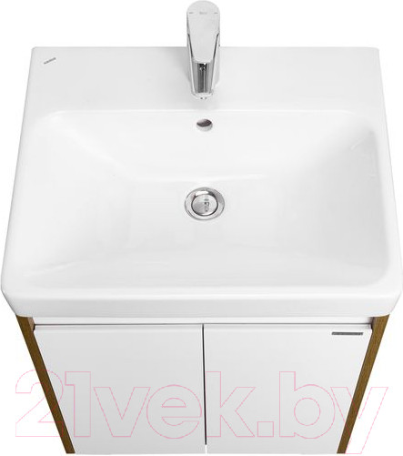 Изображение товара Тумба с умывальником Акватон Сканди Doors 55 1A2788K0SDZ90 (белый/дуб рустикальный)