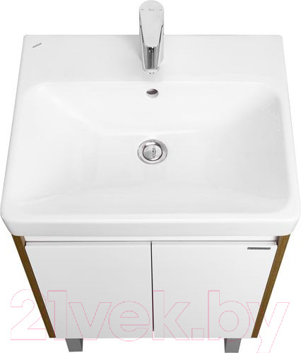 Изображение товара Тумба с умывальником Акватон Сканди Doors 55 1A2788K0SDZ90 (белый/дуб рустикальный)