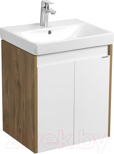 Изображение товара Тумба под умывальник Акватон Сканди Doors 55 / 1A278801SDZ90 (белый/дуб рустикальный)