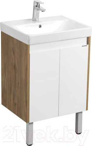Изображение товара Тумба под умывальник Акватон Сканди Doors 55 / 1A278801SDZ90 (белый/дуб рустикальный)