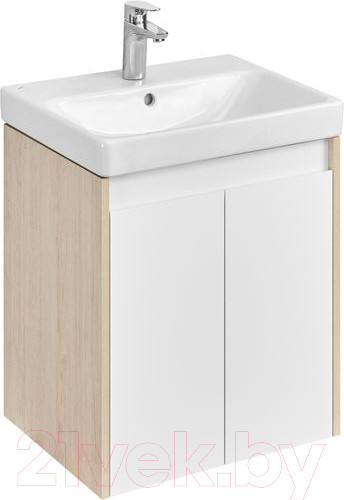 Изображение товара Тумба с умывальником Акватон Сканди Doors 55 1A2788K0SDB20 (белый/дуб верона)
