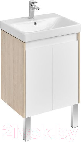 Изображение товара Тумба с умывальником Акватон Сканди Doors 55 1A2788K0SDB20 (белый/дуб верона)