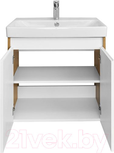 Изображение товара Тумба с умывальником Акватон Сканди Doors 70 1A2789K0SDZ90 (белый/дуб рустикальный)