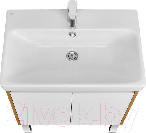 Изображение товара Тумба с умывальником Акватон Сканди Doors 70 1A2789K0SDZ90 (белый/дуб рустикальный)