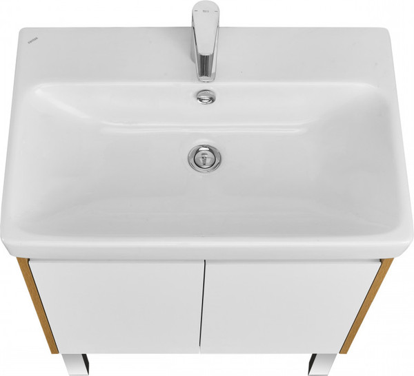 Изображение товара Тумба под умывальник Акватон Сканди Doors 70 / 1A278901SDZ90 (белый/дуб рустикальный)