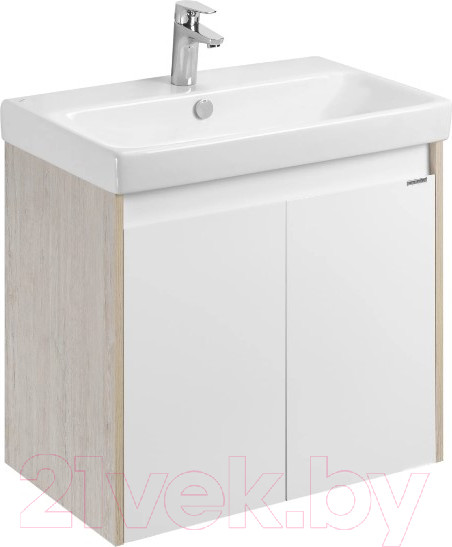 Изображение товара Тумба под умывальник Акватон Сканди Doors 70 / 1A278901SDB20 (белый/дуб верона)
