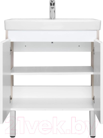 Изображение товара Тумба под умывальник Акватон Сканди Doors 70 / 1A278901SDB20 (белый/дуб верона)
