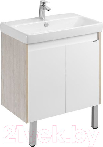 Изображение товара Тумба с умывальником Акватон Сканди Doors 70 1A2789K0SDB20 (белый/дуб верона)