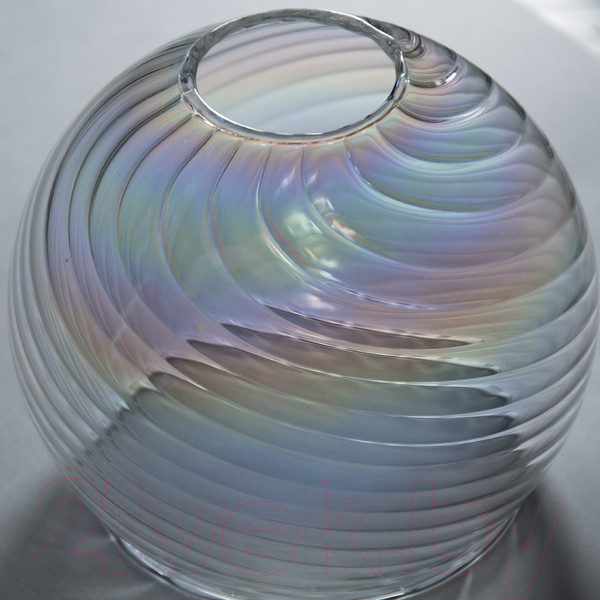 Изображение товара Плафон Элетех Полусфера 34-228-ф130/в42 (рифленый косой/перламутровый)