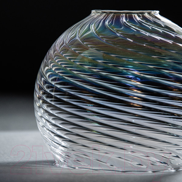 Изображение товара Плафон Элетех Полусфера 34-228-ф130/в42 (рифленый косой/перламутровый)