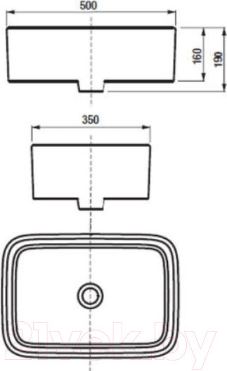 Изображение товара Тумба с умывальником Акватон Марбл Слэйт 60 / 1A2761K1MH4C0 (белый)