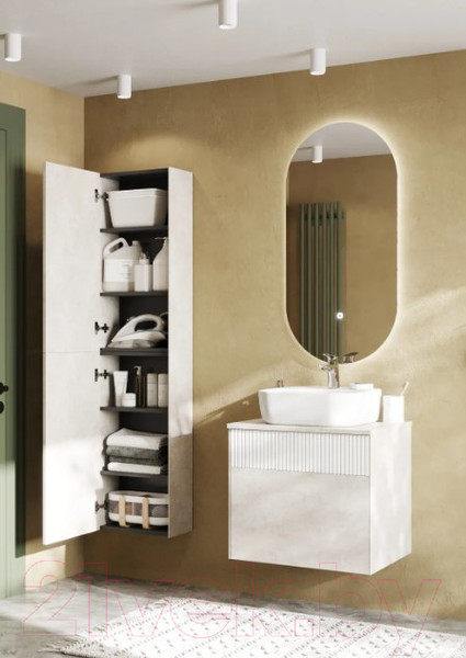 Изображение товара Тумба под умывальник Акватон Марбл Слэйт 60 / 1A276101MH4C0 (белый)