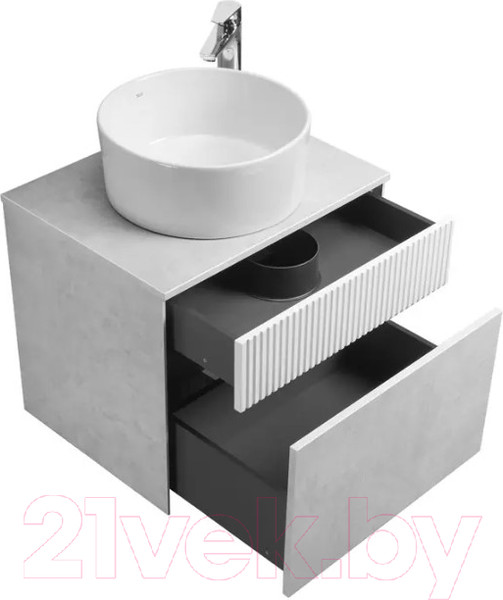 Изображение товара Тумба с умывальником Акватон Марбл Слэйт 60 / 1A2761K2MH4C0 (белый)