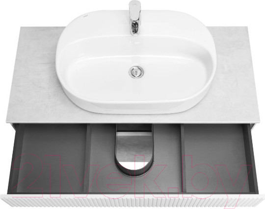 Изображение товара Тумба под умывальник Акватон Марбл Слэйт 100 / 1A276301MH4C0 (белый)