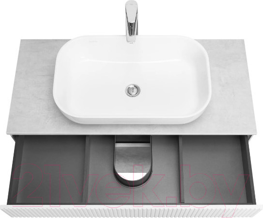 Изображение товара Тумба под умывальник Акватон Марбл Слэйт 100 / 1A276301MH4C0 (белый)
