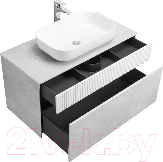 Изображение товара Тумба под умывальник Акватон Марбл Слэйт 100 / 1A276301MH4C0 (белый)