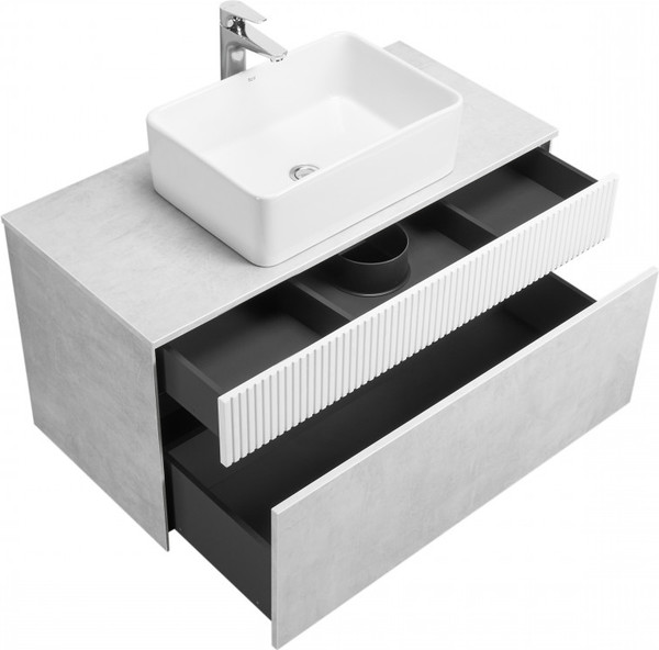 Изображение товара Тумба под умывальник Акватон Марбл Слэйт 100 / 1A276301MH4C0 (белый)