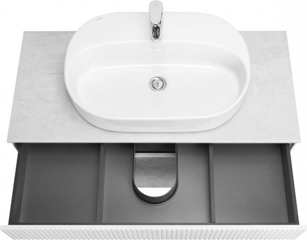 Изображение товара Тумба под умывальник Акватон Марбл Слэйт 100 / 1A276301MH4C0 (белый)
