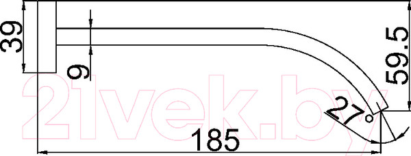 Изображение товара Излив Maxonor Pure Life PL74-16