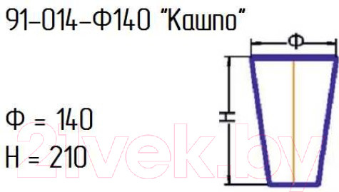 Изображение товара Кашпо NiNaGlass 91-014-ф140/h210 / 4840158947