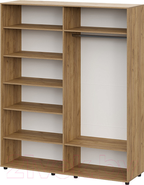 Изображение товара Шкаф SV-мебель МС Милан К четырехстворчатый (дуб золотой/белый/белый матовый)