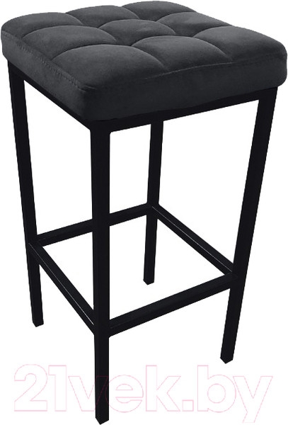 Изображение товара Табурет барный Древпром Камелот ДП2-07 полубарный (черный матовый/катания графит)
