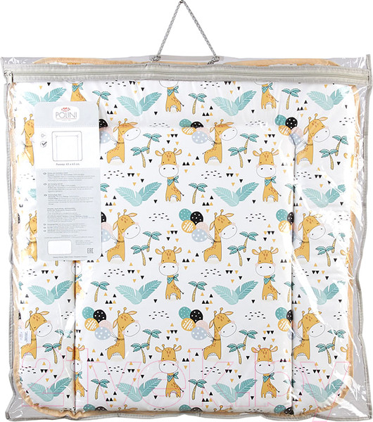 Изображение товара Пеленальный матрас Polini Kids Жирафик на комод 65x65 / 0002728