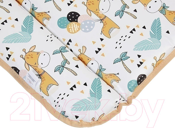 Изображение товара Пеленальный матрас Polini Kids Жирафик на комод 70x50 / 0002726
