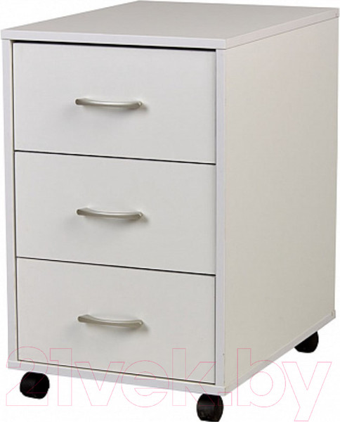 Изображение товара Тумба Polini Kids Mirum с ящиками на колесах 40x55 / 0002740.9 (белый)