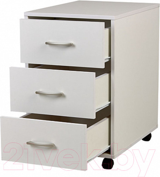 Изображение товара Тумба Polini Kids Mirum с ящиками на колесах 40x55 / 0002740.9 (белый)