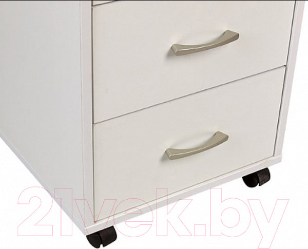 Изображение товара Тумба Polini Kids Mirum с ящиками на колесах 40x55 / 0002740.9 (белый)