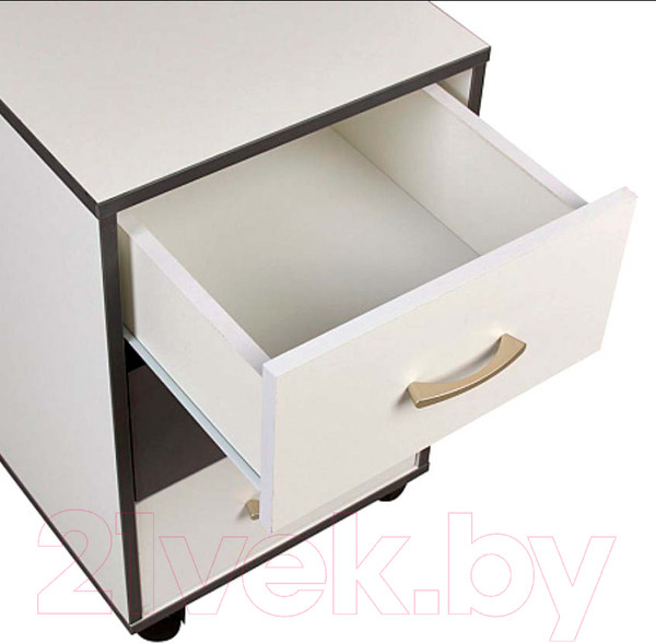 Изображение товара Тумба Polini Kids Mirum с ящиками на колесах 40x55 / 0002740.166 (белый/графит)