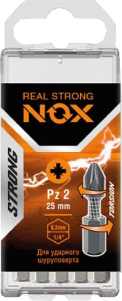 Изображение товара Набор бит Nox Strong Torsion C6.3 Pz2-25 / 337225 (25шт)