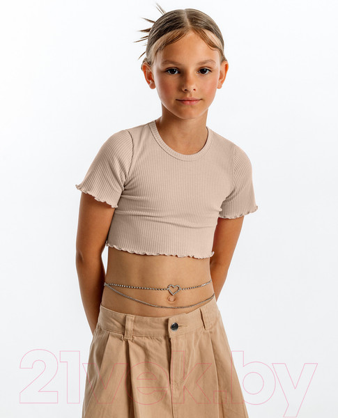Изображение товара Топ детский Amarobaby Funny / AB-OD23-F2701/03-128 (бежевый, р.128)