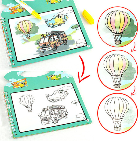Изображение товара Раскраска Darvish Водная с маркером. Транспорт / SR-13393-4