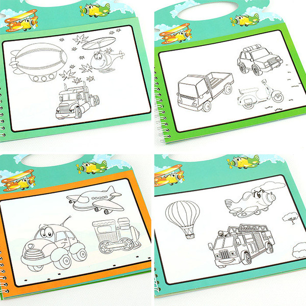 Изображение товара Раскраска Darvish Водная с маркером. Транспорт / SR-13393-4