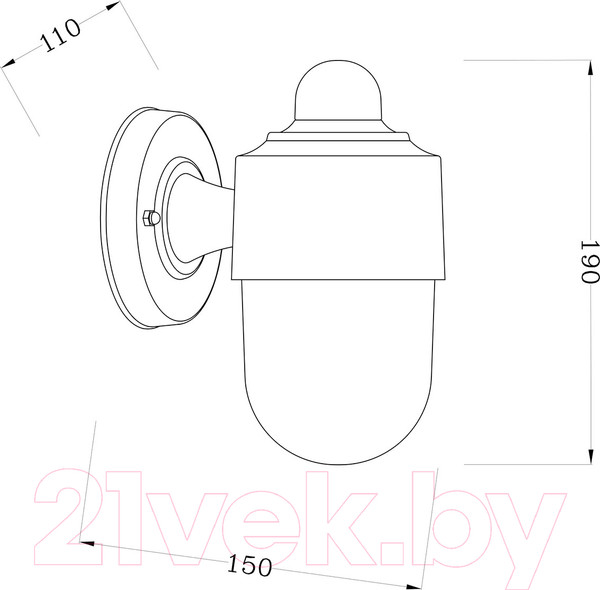 Изображение товара Бра уличное ESCADA 30008W/01 (черный)