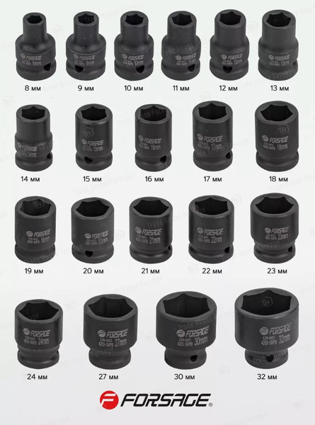 Изображение товара Набор головок слесарных Forsage F-4203-5MPB (54903)