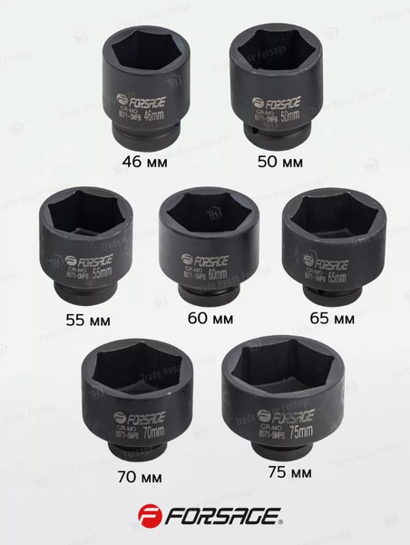 Изображение товара Набор головок слесарных Forsage F-8071-5MPB (54945)