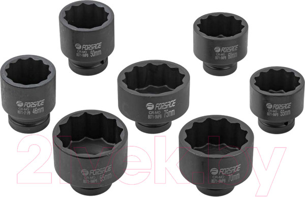 Изображение товара Набор головок слесарных Forsage F-8071-9MP (54946)